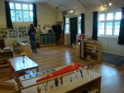 Hall set up for the Montessori School